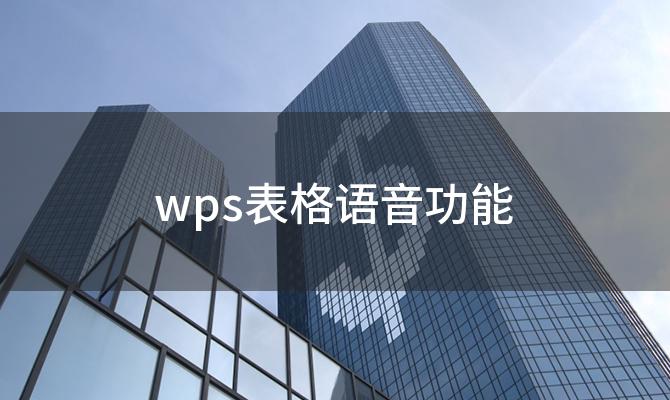 wps表格语音功能「wifi需要登录认证怎么解决」