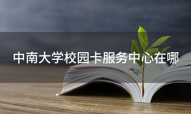 中南大学校园卡服务中心在哪